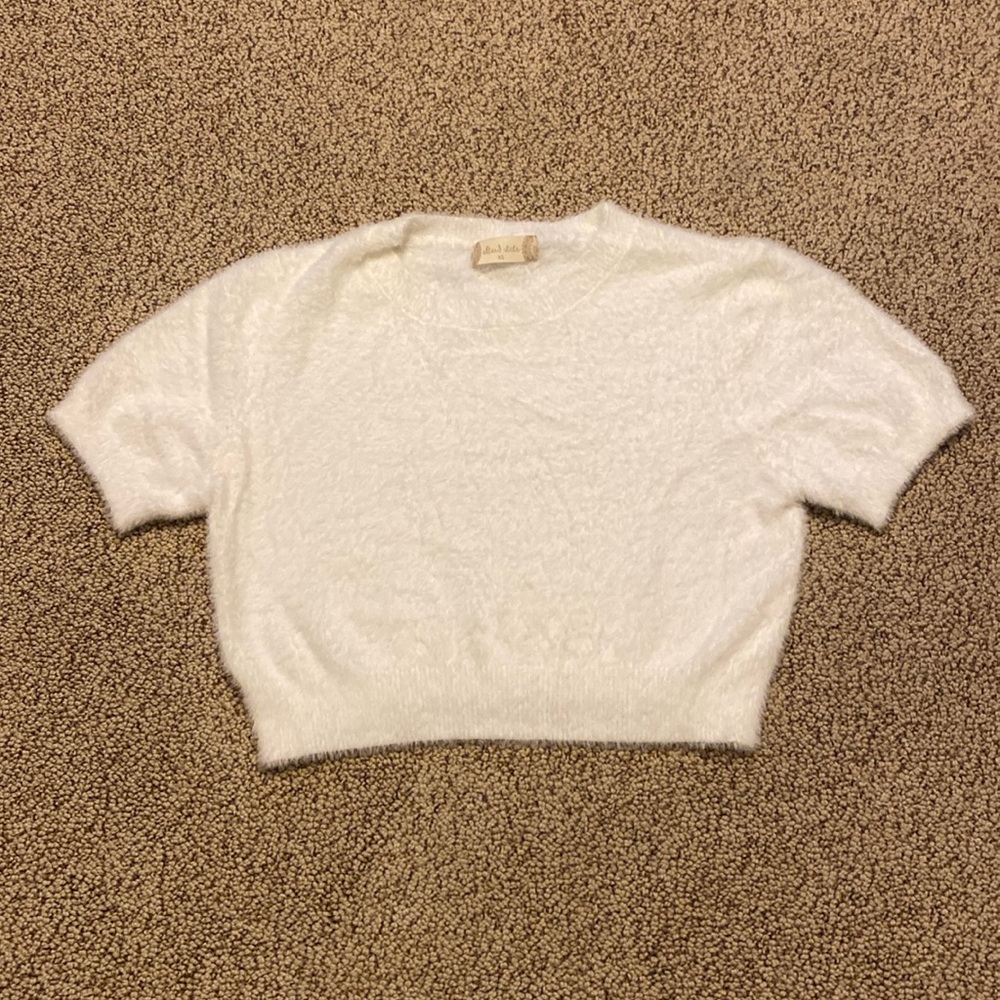 Altard state cropped fuzzy tee